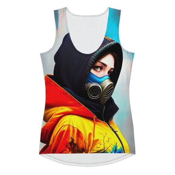 NWT - XS to XL - All-Over Print Women's Tank Top Premium Athleisure Active Wear - Picture 2 of 9